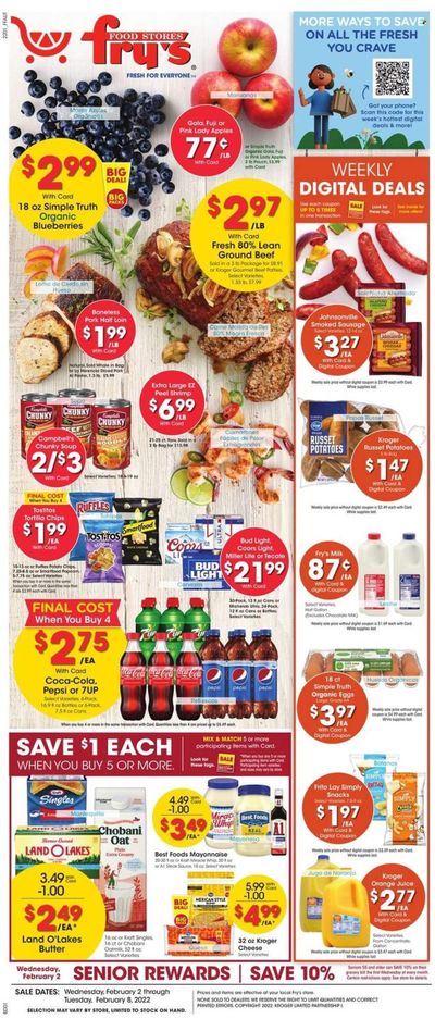 Fry’s (AZ) Weekly Ad Flyer February 1 to February 8