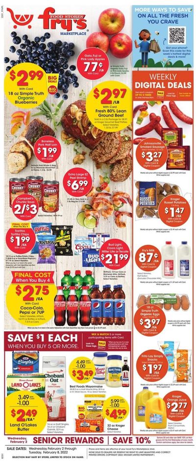 Fry’s (AZ) Weekly Ad Flyer February 1 to February 8