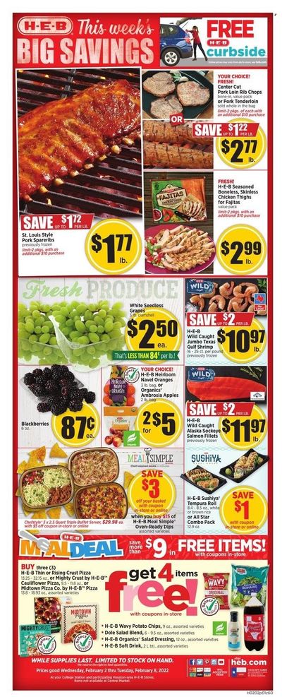 H-E-B (TX) Weekly Ad Flyer February 1 to February 8