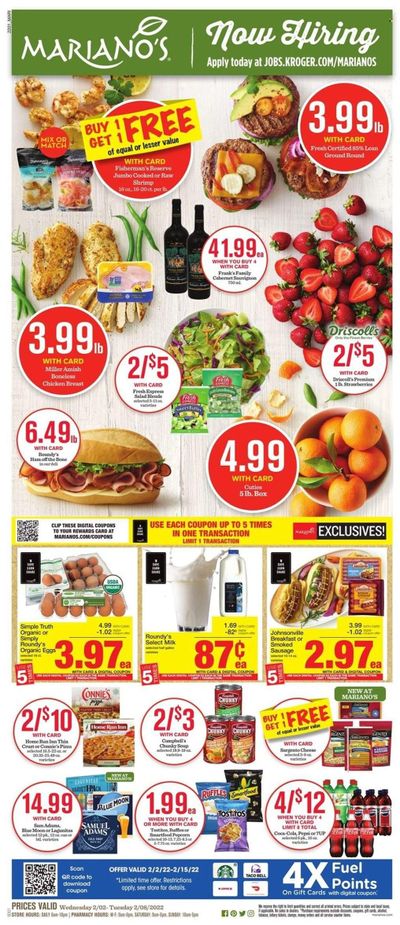 Mariano’s (IL) Weekly Ad Flyer February 1 to February 8