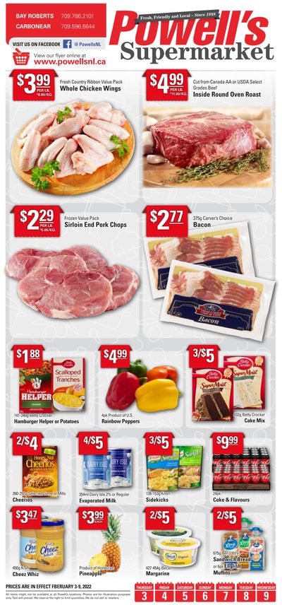 Powell's Supermarket Flyer February 3 to 9