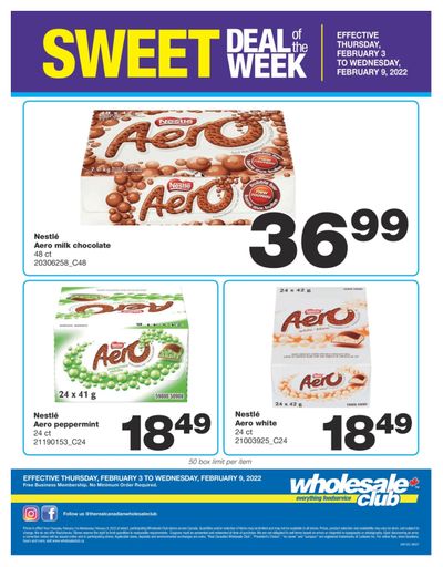 Wholesale Club Sweet Deal of the Week Flyer February 3 to 9