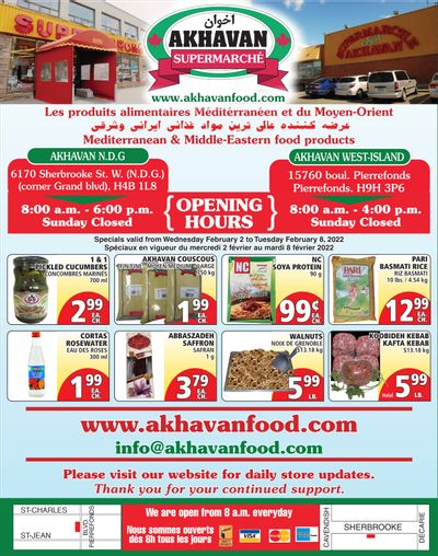 Akhavan Supermarche Flyer February 2 to 8