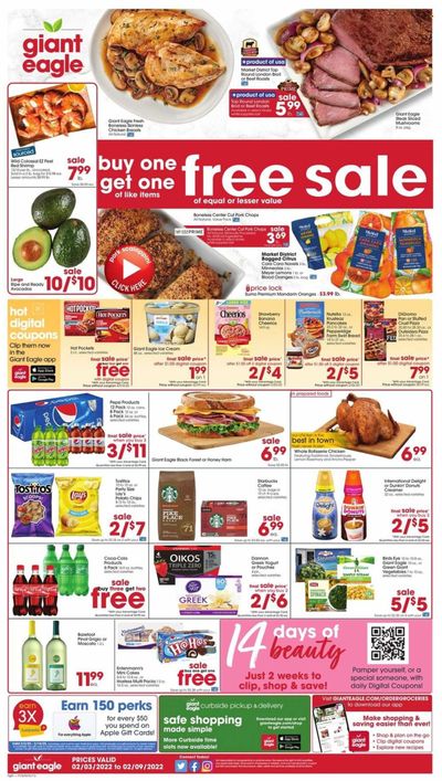 Giant Eagle (OH, PA) Weekly Ad Flyer February 2 to February 9