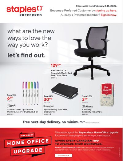 Staples Business Flyer February 2 to 15