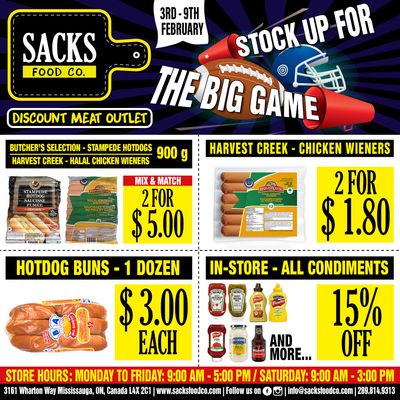 Sacks Food Co. Flyer February 3 to 9