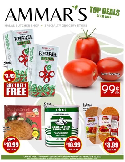Ammar's Halal Meats Flyer February 3 to 9