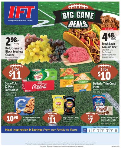 IFT Independent Food Town Flyer February 4 to 10