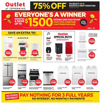 Outlet at Tepperman's Flyer February 4 to 10