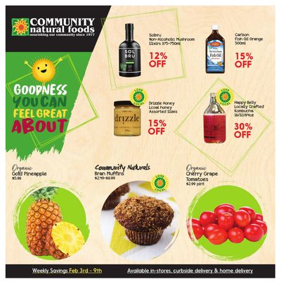 Community Natural Foods Flyer February 3 to 9