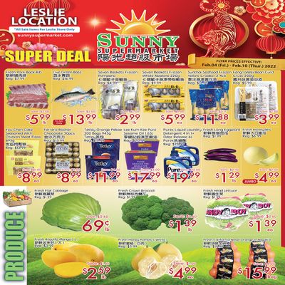 Sunny Supermarket (Leslie) Flyer February 4 to 10