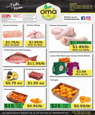Oma Fresh Foods Flyer February 4 to 10