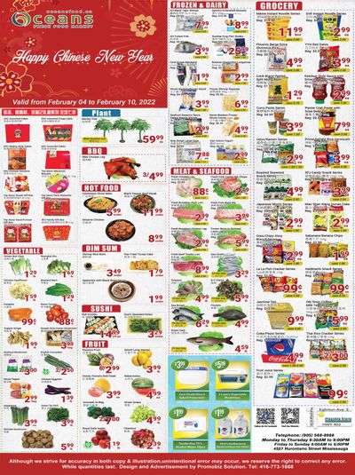 Oceans Fresh Food Market (Mississauga) Flyer February 4 to 10