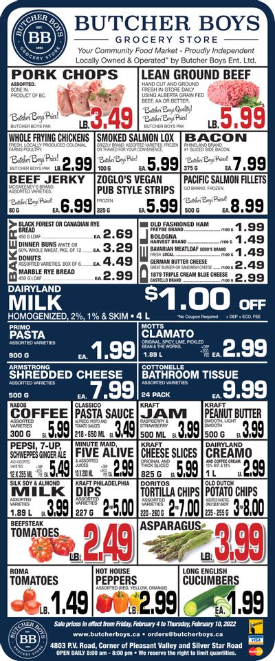 Butcher Boys Grocery Store Flyer February 4 to 10