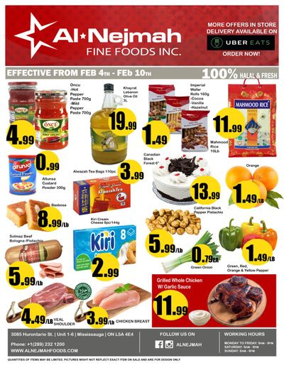 Alnejmah Fine Foods Inc. Flyer February 4 to 10