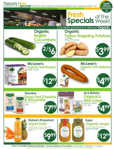 Nature's Emporium Weekly Flyer February 4 to 10