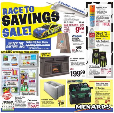 Menards Weekly Ad Flyer February 6 to February 13