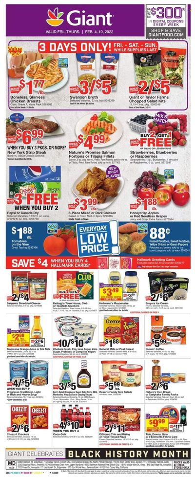 Giant Food (DE, MD, VA) Weekly Ad Flyer February 6 to February 13
