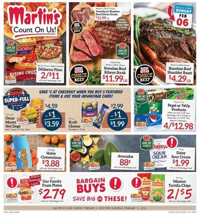 Martin’s (IN, MI) Weekly Ad Flyer February 6 to February 13