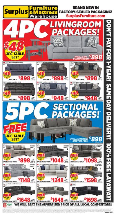 Surplus Furniture & Mattress Warehouse (Saskatoon) Flyer February 7 to 27 Surplus Furniture & Mattress Warehouse (Saskatoon) Flyer February 7 to 27
