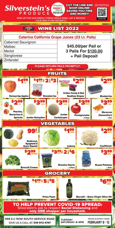 Silverstein's Produce Flyer February 8 to 12