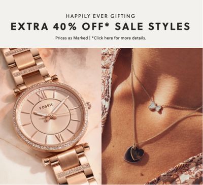 Fossil Canada Sale: Save Extra 40% OFF New Year Markdowns + Up to 60% OFF Outlet