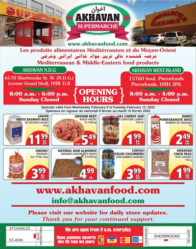 Akhavan Supermarche Flyer February 9 to 15