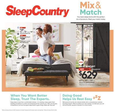 Sleep Country Flyer February 9 to 13