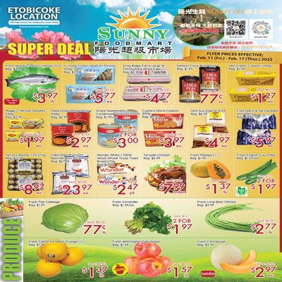 Sunny Foodmart (Etobicoke) Flyer February 11 to 17