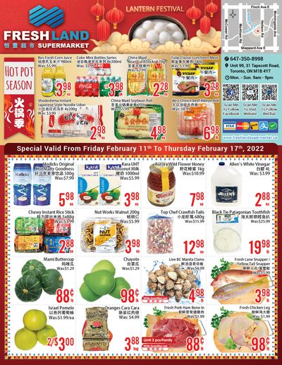 FreshLand Supermarket Flyer February 11 to 17