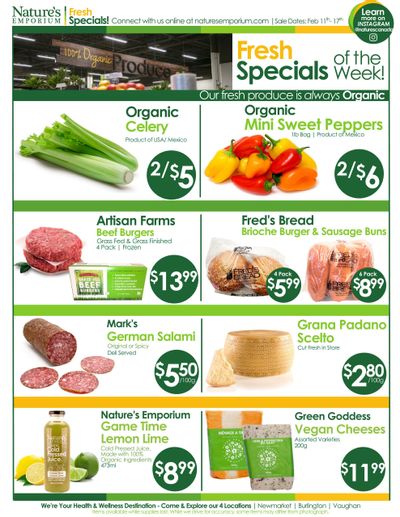 Nature's Emporium Weekly Flyer February 11 to 17