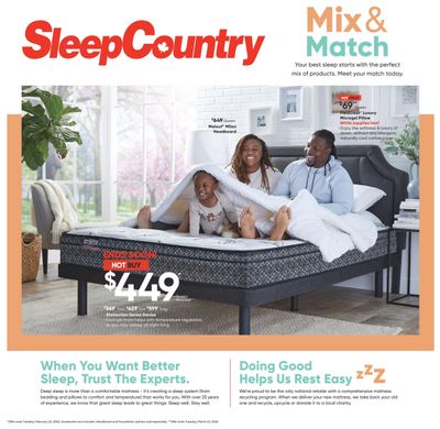 Sleep Country Flyer February 14 to 22
