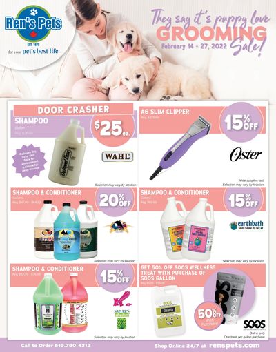 Ren's Pets Depot Grooming Sale Flyer February 14 to 27