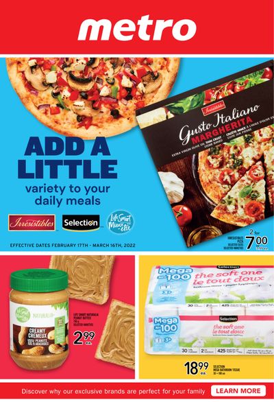 Metro (ON) Add a Little Variety to your Daily Meals Flyer February 17 to March16