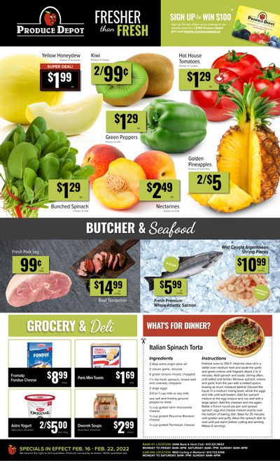 Produce Depot Flyer February 16 to 22