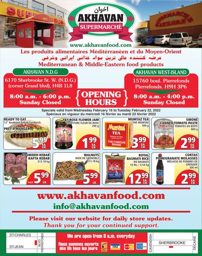 Akhavan Supermarche Flyer February 16 to 22
