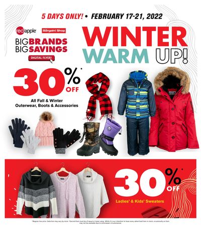 The Bargain Shop & Red Apple Stores Flyer February 17 to 21