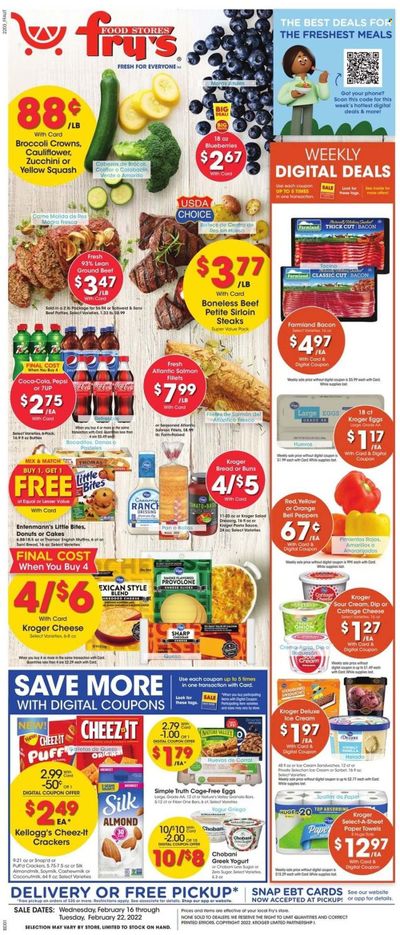 Fry’s (AZ) Weekly Ad Flyer February 17 to February 24