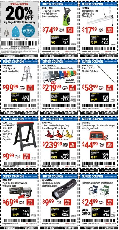 Harbor Freight Weekly Ad Flyer February 17 to February 24