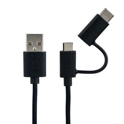 2-in-1 Type C or Micro USB to USB Cable for Smartphone & Tablet, 1m On Sale for $6.79 at Primecables Canada