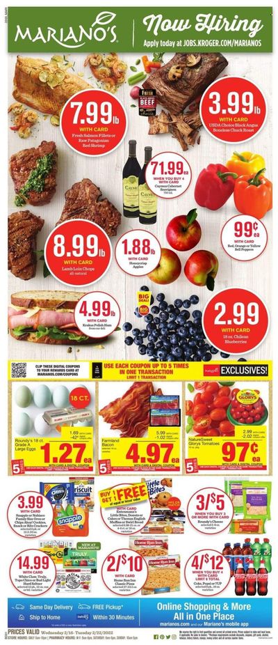 Mariano’s (IL) Weekly Ad Flyer February 17 to February 24