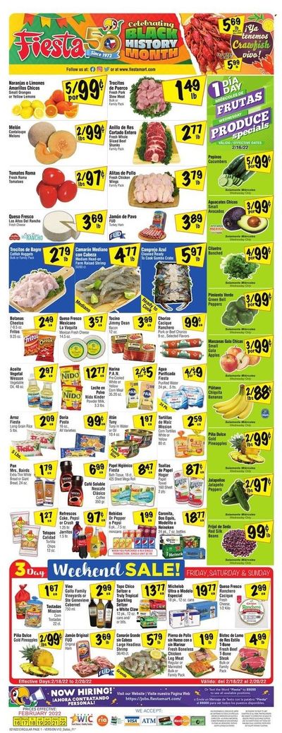 Fiesta Mart (TX) Weekly Ad Flyer February 17 to February 24