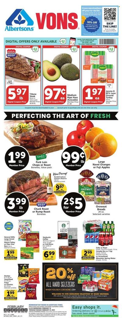 Vons (CA) Weekly Ad Flyer February 17 to February 24