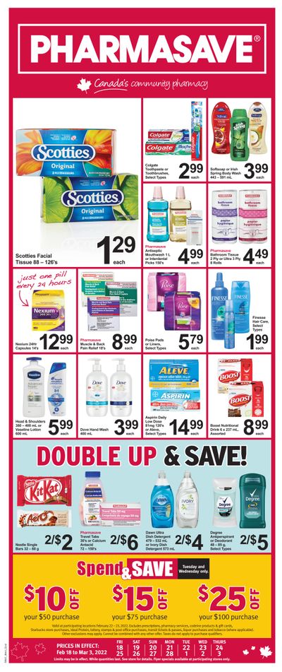 Pharmasave (ON & West) Flyer February 18 to March 3
