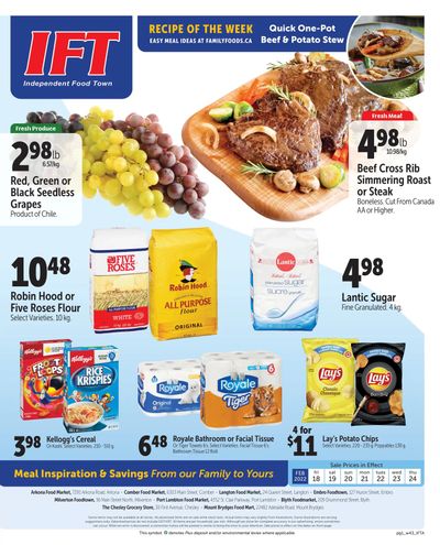 IFT Independent Food Town Flyer February 18 to 24