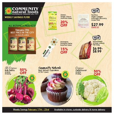 Community Natural Foods Flyer February 17 to 23