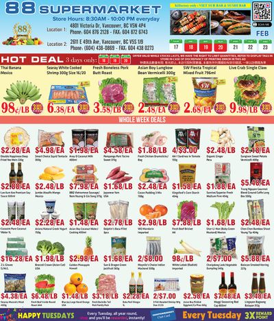 88 Supermarket Flyer February 17 to 23