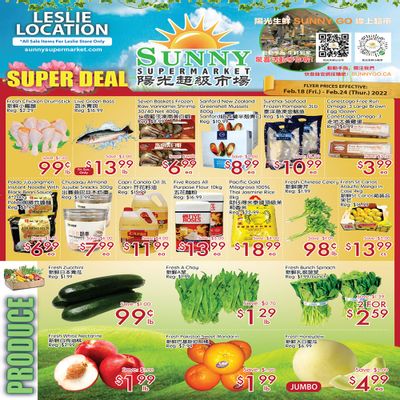 Sunny Supermarket (Leslie) Flyer February 18 to 24