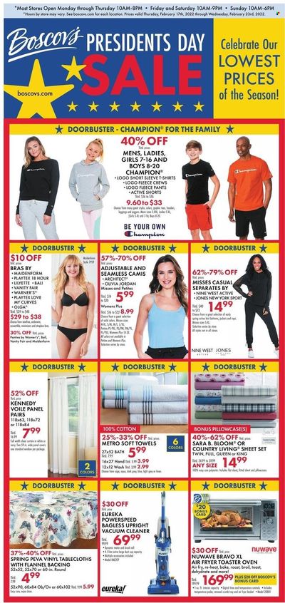 Boscov's (CT, DE, MD, NJ, NY, PA) Weekly Ad Flyer February 17 to February 24