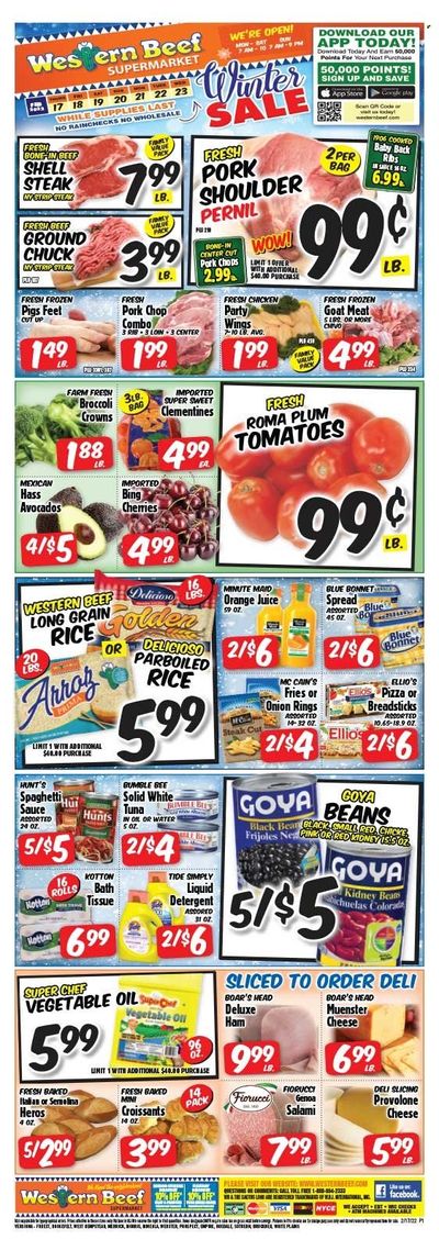 Western Beef (FL, NY) Weekly Ad Flyer February 17 to February 24